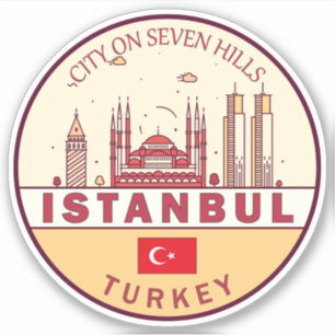 Sticker Emblème Skyline Istanbul Turquie