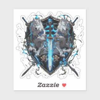 Sticker Emblème Wolf Knight