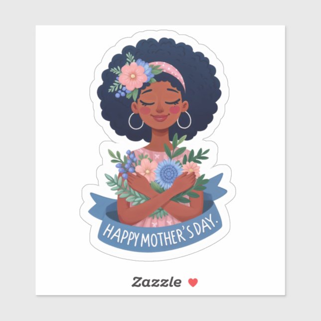 Sticker Embrassement de la mère : spécial de la fête des m (Feuille)