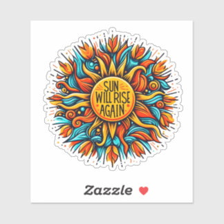 Sticker Embrasser l'espoir alors que le soleil se lève à n