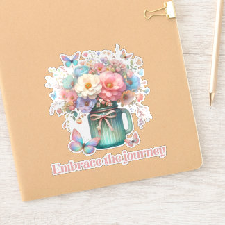 STICKER EMBRASSEZ LE VOYAGE, AFFIRMATION QUOTIDIENNE POSIT