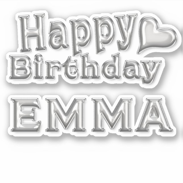 Sticker Emma Happy Birthday (Devant)