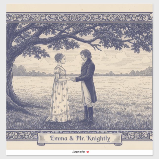 Sticker Emma & Mr. Knightley (Feuille)