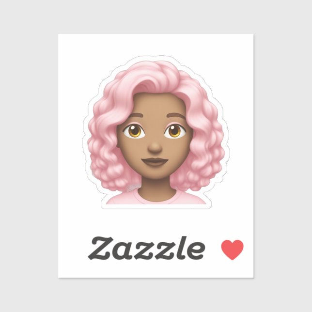 Sticker Emoji à airain rose (Feuille)