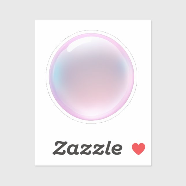 Sticker Emoji Bulle Rose Iridescent (Feuille)