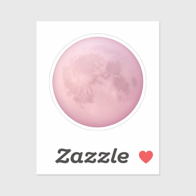 Sticker Emoji Doux Rose Lune (Feuille)