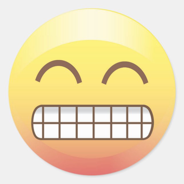 Sticker Emoji Jaune pour dents Smile (Devant)