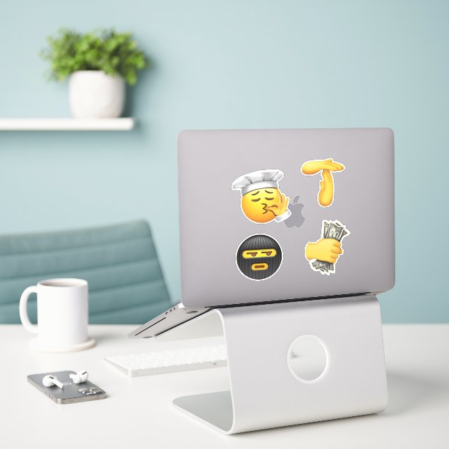 Sticker Emoji Pack (Ordinateur portable sur le bureau)