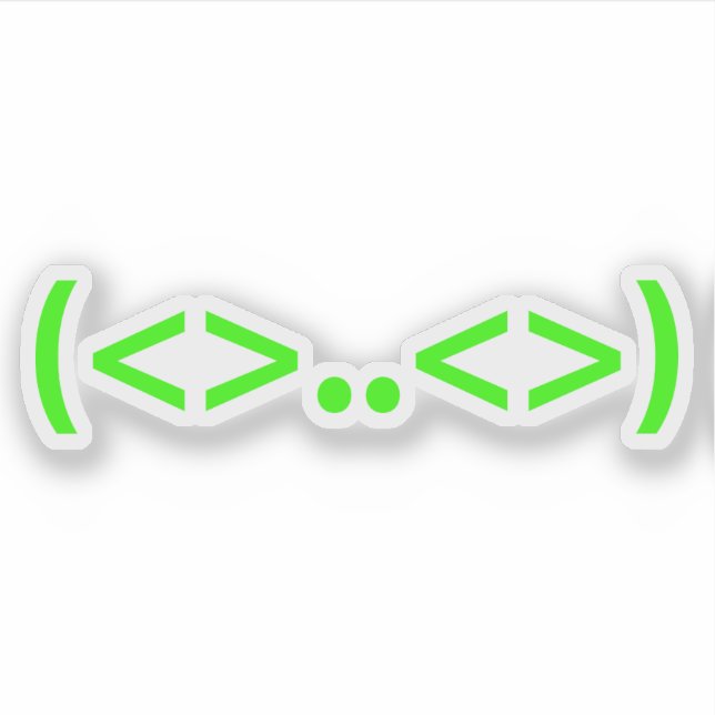 Sticker Emoticon japonais ALIEN (Devant)