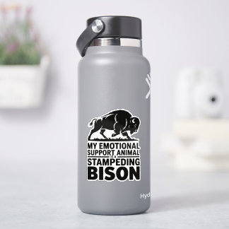 Sticker Emotional Support Bison Funny Mental Health Design