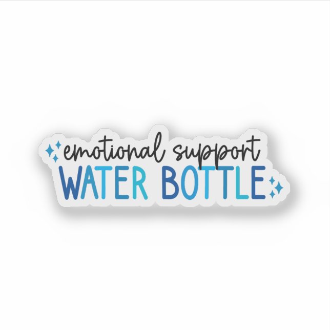 Sticker Emotional Support Water Bottle – Hydration (Devant)