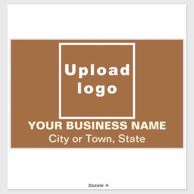 Sticker Emplacement commercial sur grand rectangle Brown V (Feuille)
