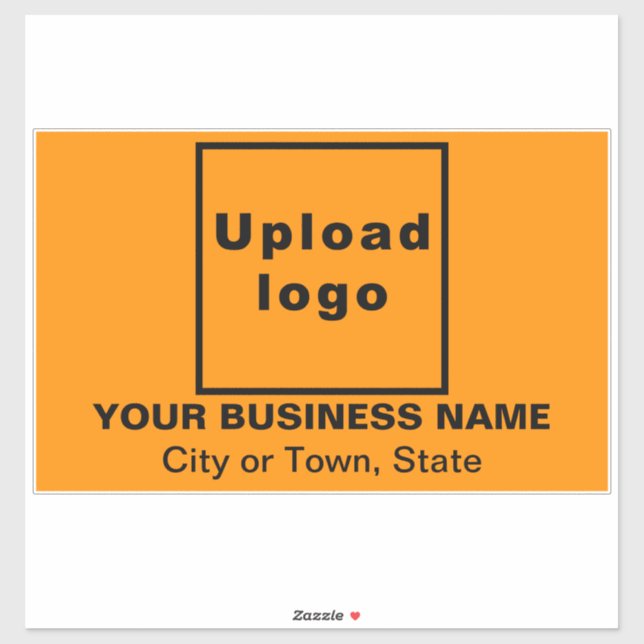 Sticker Emplacement commercial sur Orange Grand Rectangle  (Feuille)
