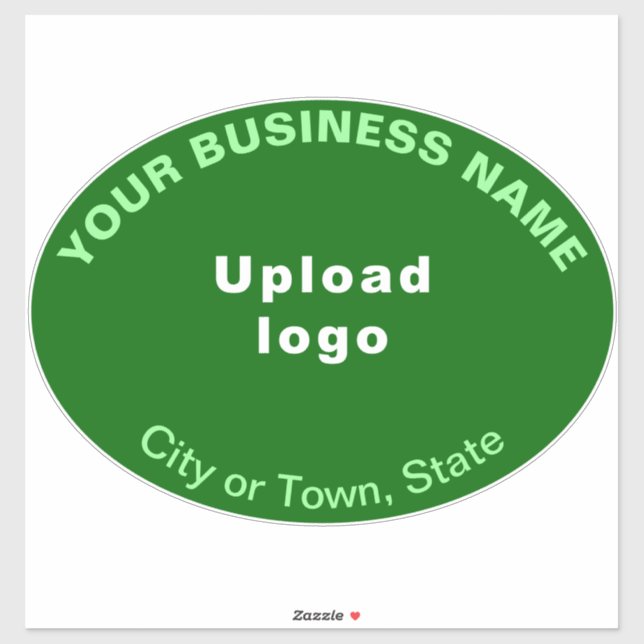 Sticker Emplacement de l'entreprise sur Vert Grande Forme  (Feuille)