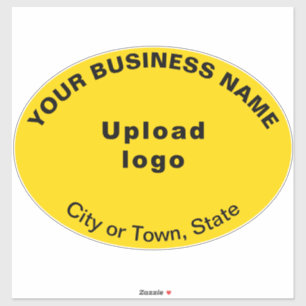 Sticker Emplacement d'entreprise sur vinyle de forme ovale