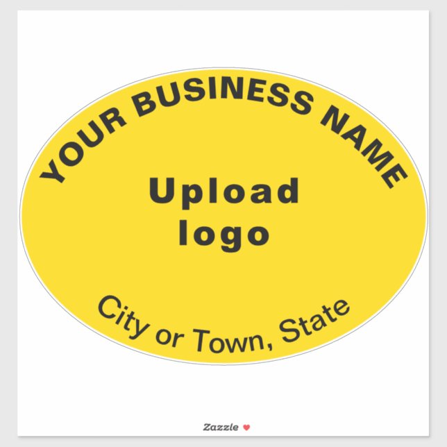 Sticker Emplacement d'entreprise sur vinyle de forme ovale (Feuille)