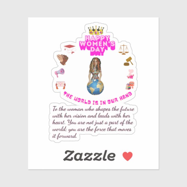 Sticker Empowered to lead happy women's day (Feuille)