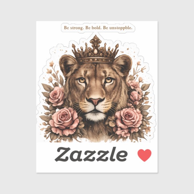 Sticker Empowerment de la Lionne Couronnée  (Feuille)