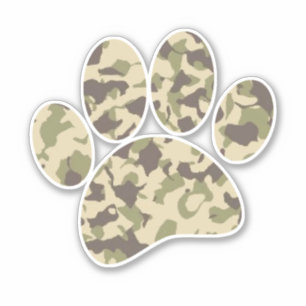 Sticker Empreinte de patte de chien Camo