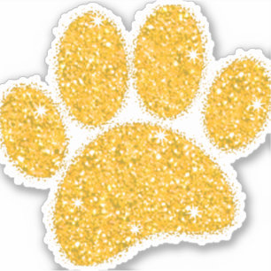Sticker Empreinte Gold Parties scintillant Chien