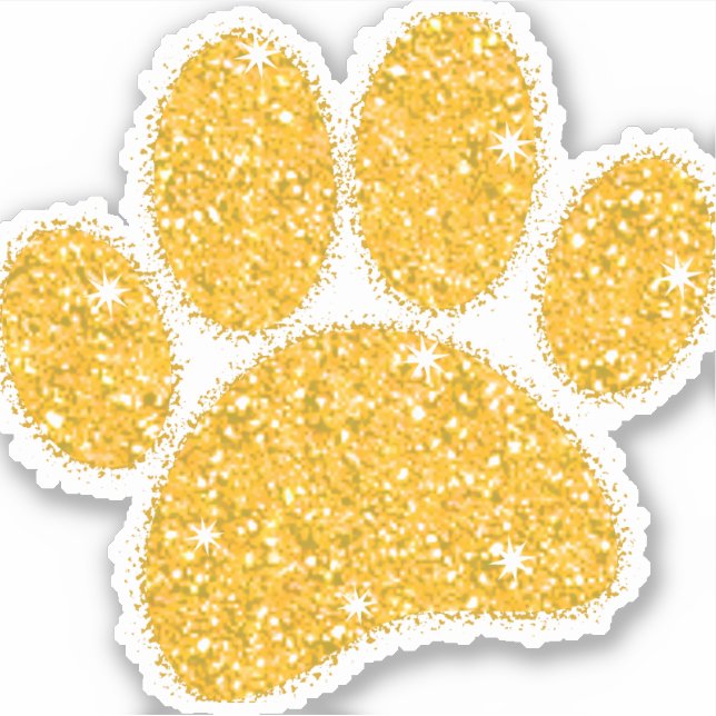 Sticker Empreinte Gold Parties scintillant Chien (Devant)
