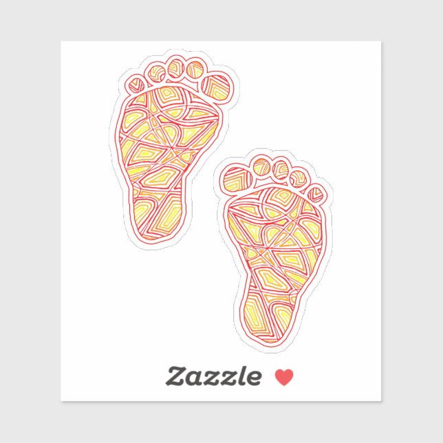 Sticker Empreintes bébé (Feuille)