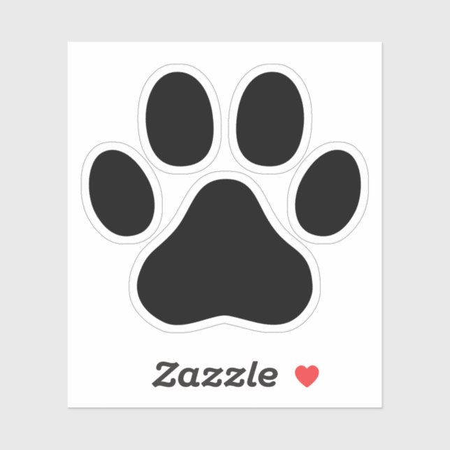 Sticker Empreintes de pattes animaux avec 5 orteils (Feuille)