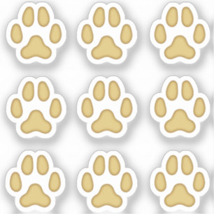 Sticker Empreintes de pattes de Chien Mini Tan Animal Trac