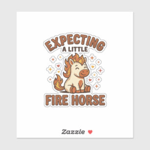Sticker En attente d'un petit cheval de feu Chemise bébé v