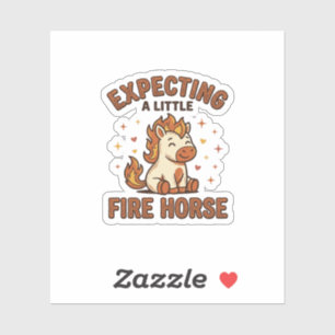 Sticker En attente d'un petit cheval de feu Vintage Baby S
