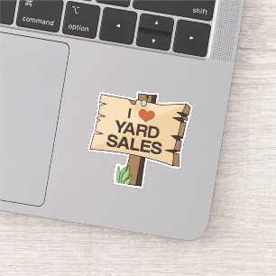 Sticker en bois pour panneau en bois I Heart Yard