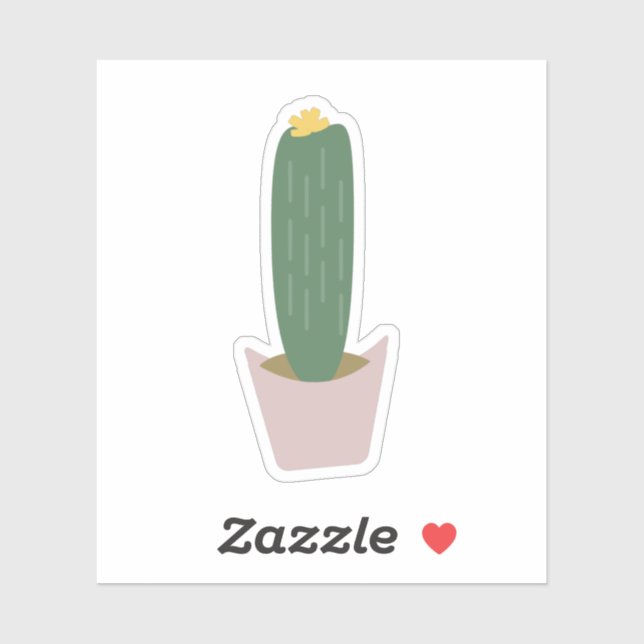 Sticker en cactus cactus pots Botanique (Feuille)