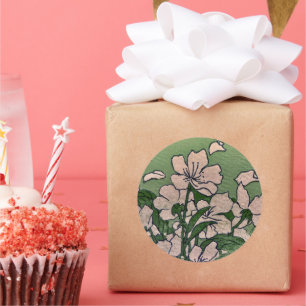 Sticker en cascade en fleurs roses