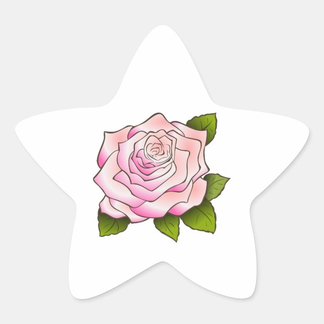 Sticker en étoile de dessin rose vintage (Devant)