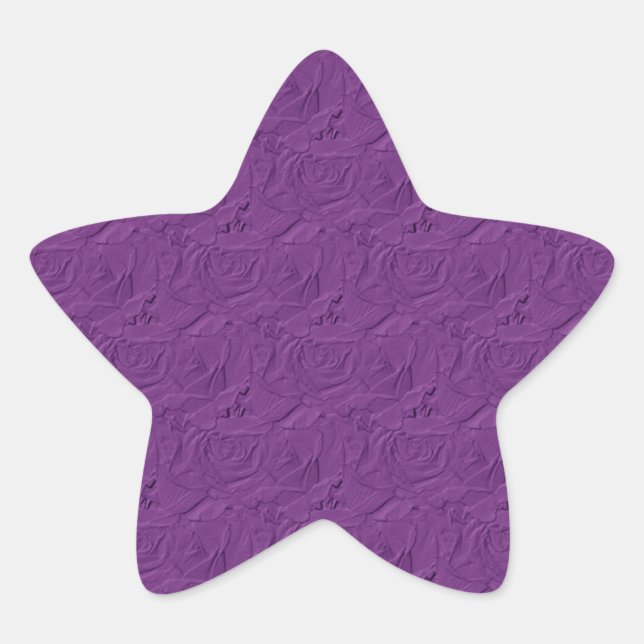 Sticker en étoile violet en lavande Rose (Devant)