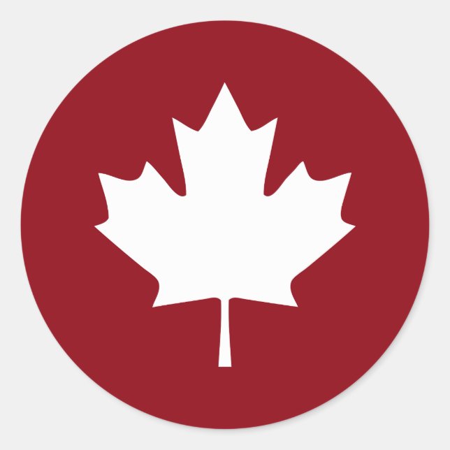 Sticker en feuille d'érable du Canada - Couleurs i (Devant)