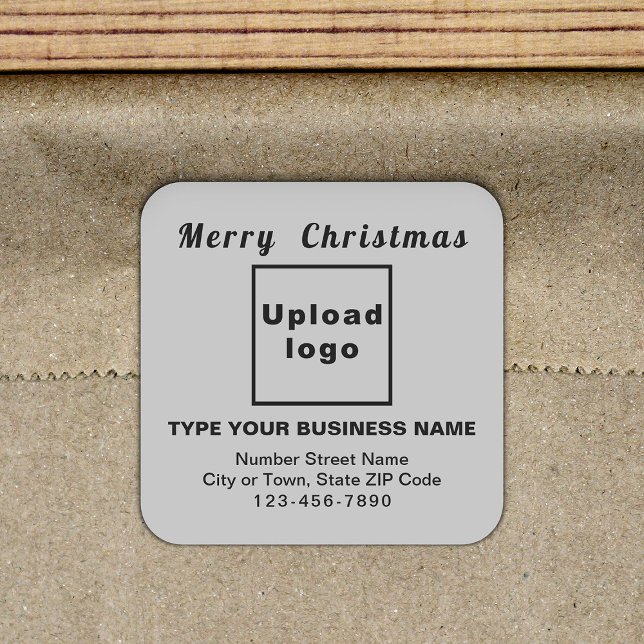 Sticker en forme de Carré de Noël gris (Créateur téléchargé)