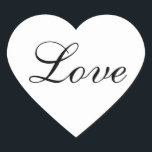 Sticker en forme de coeur d'amour pour le mariage<br><div class="desc">Scellé d'enveloppe de faire-part de mariage facilement customisé et autocollant de faveur de mariage. Vous pouvez l'utiliser tel quel ou modifier le texte, la couleur du texte, la police ou la taille pour qu'il corresponde aux couleurs du papier à lettres mariage. Vous pouvez également changer l'arrière - plan du coeur...</div>