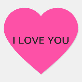 Sticker en forme de coeur "I LOVE YOU"