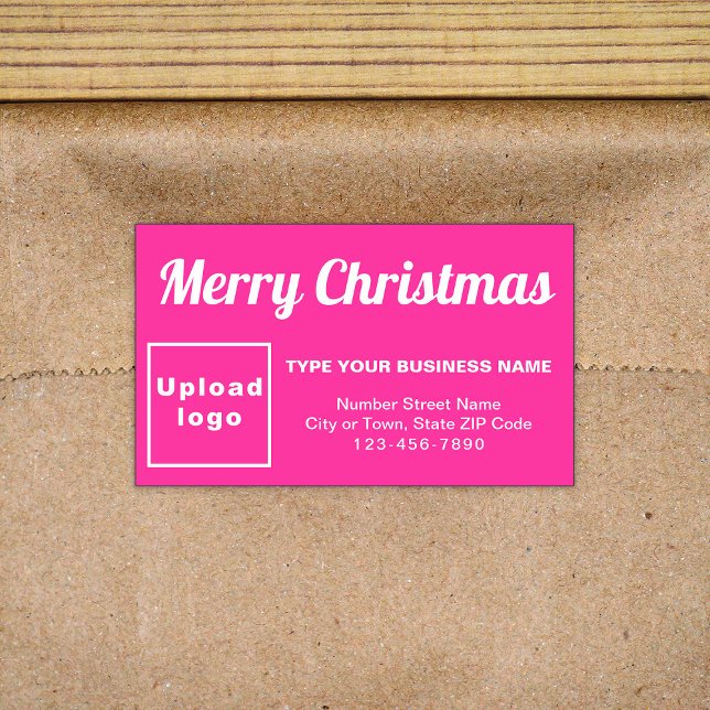 Sticker en forme rectangulaire de Noël de Noël ros (Créateur téléchargé)