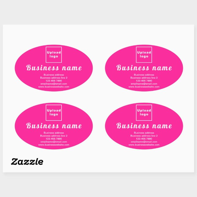 Sticker en forme rose ovale de marque commerciale (Feuille)
