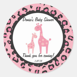 Sticker en girafe rose Safari