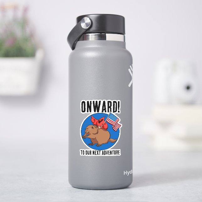 Sticker En Haut À Notre Prochaine Aventure Drôle Cardinal  (HydroFlask)