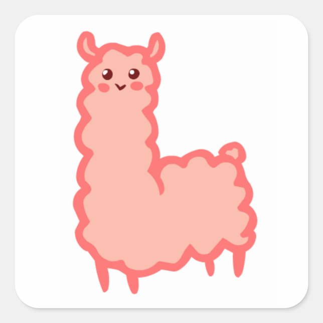 Sticker en lama rose (Devant)