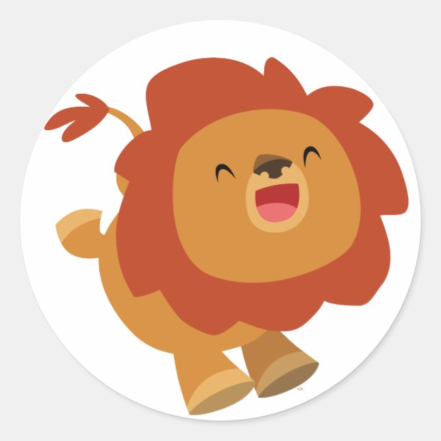 Sticker en Lion de dessin mignon (Devant)