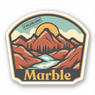 Sticker en marbre, Colorado
