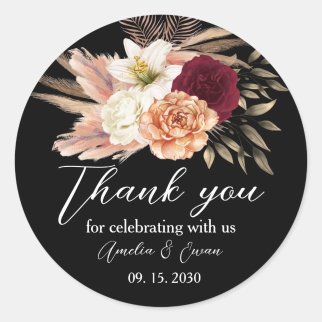 Sticker en Mariage de fleurs de Bourgogne (Devant)