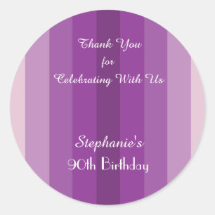 Sticker en Merci à bande violet, Personnaliser