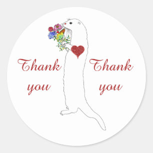 Sticker en Merci de Otter Floral