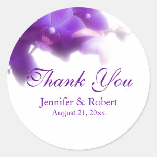 Sticker en Merci d'orchidée violette